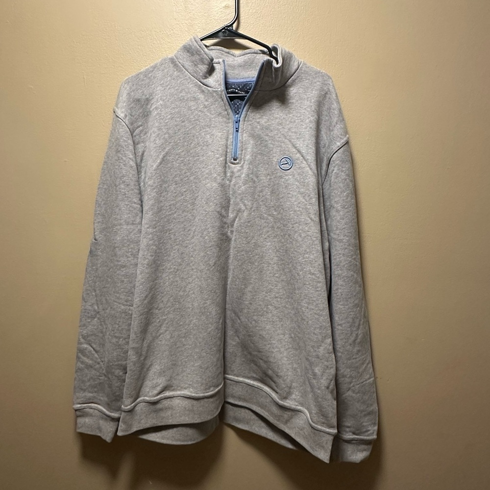 Gray Half-Zip Men's Sweater (C197)